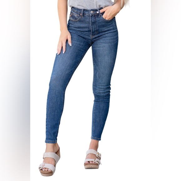 NWT Judy Blue Dover High Rise Skinny Blue Denim Jeans JB88692 Women’s Size 16W
